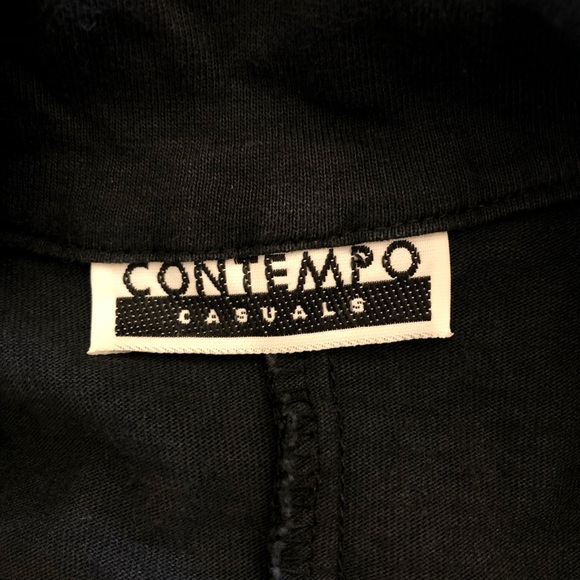 Vintage 1980s Glam Goth Lace Sheer Sleeves Blazer Top by Contempo Casuals - Picture 5 of 5